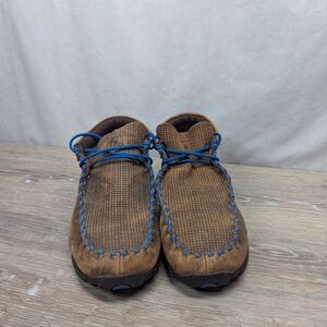 Twisted X Kids Brown Chukka Boots with Blue Laces
